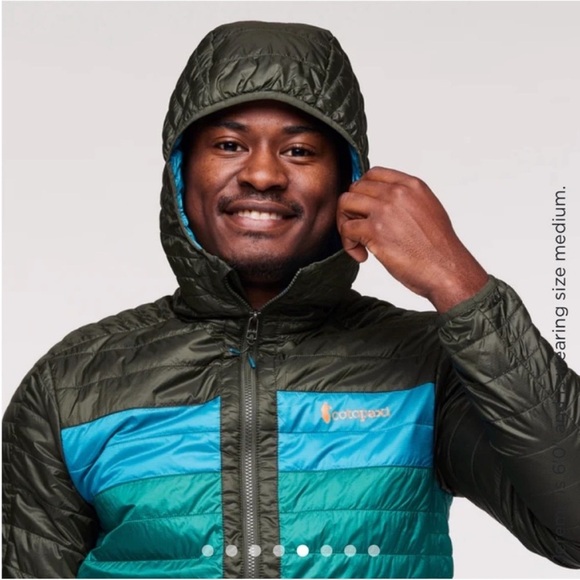 Cotopaxi Men’s XL Capa Hooded Insulated Puffer Jacket Blue Green Grey NWT - Picture 12 of 13